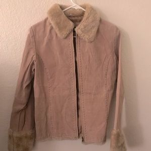 Cavalini Fur Leather Jacket size L